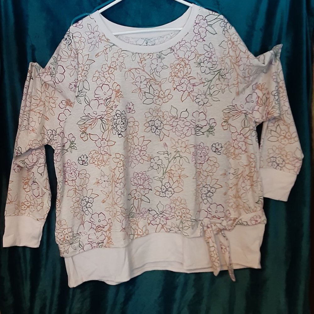 Cuddl Duds top pajamas with tie  3x